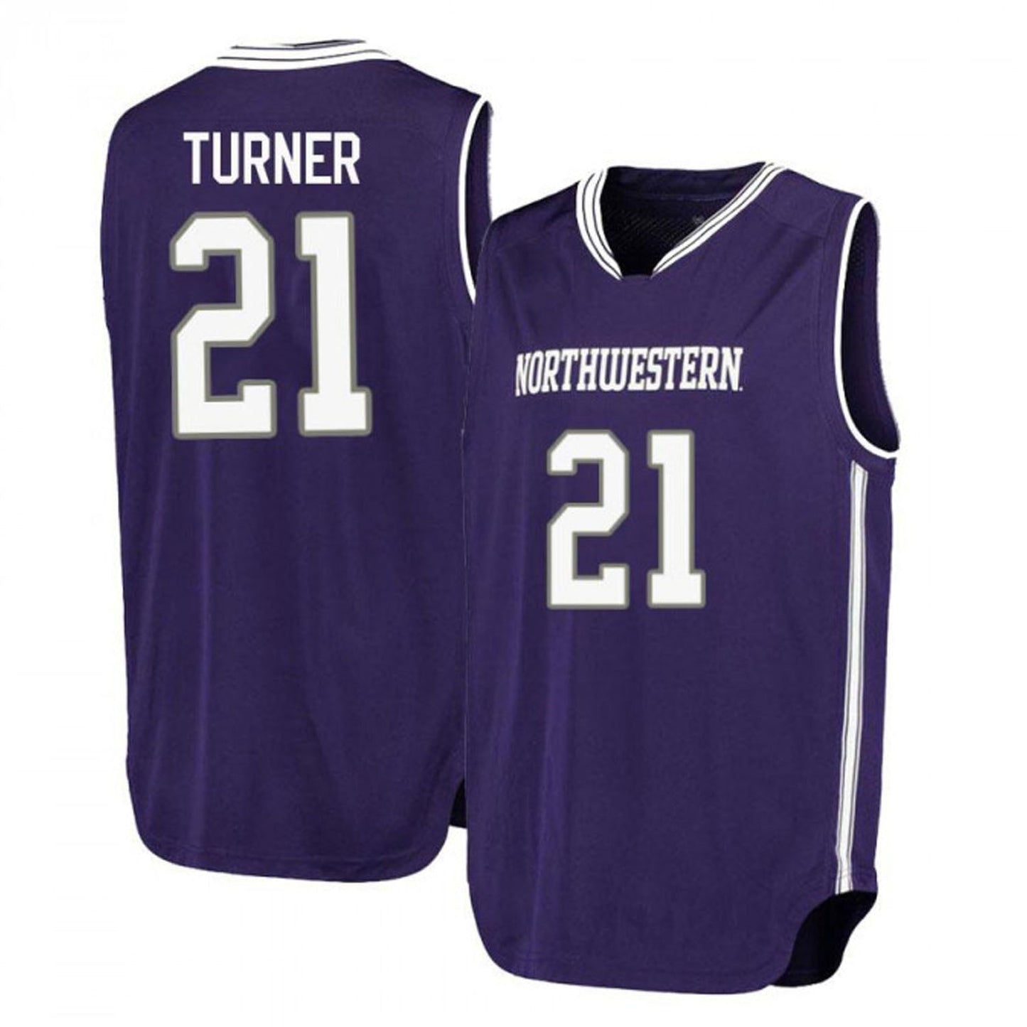 NCAAB A.J. Turner Northwestern Wildcats 21 Jersey