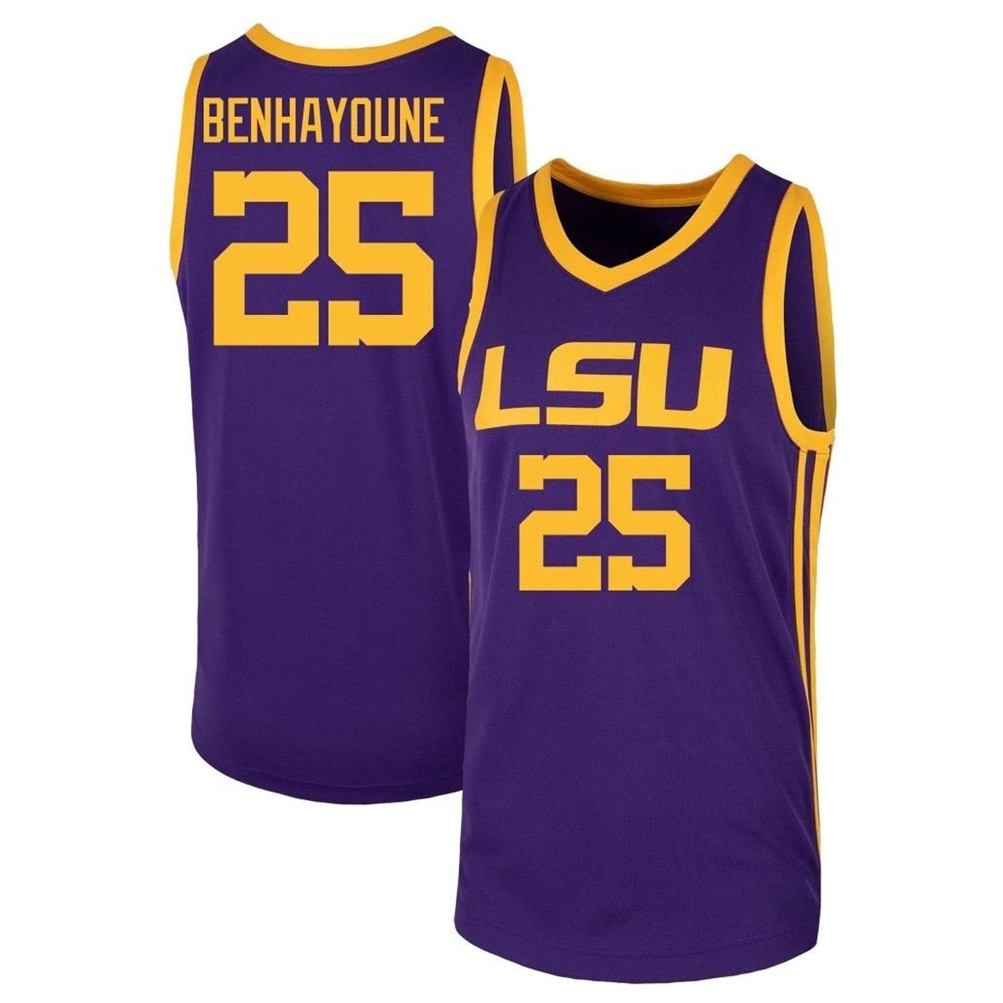 NCAAB Adam Benhayoune LSU Tigers 25 Jersey