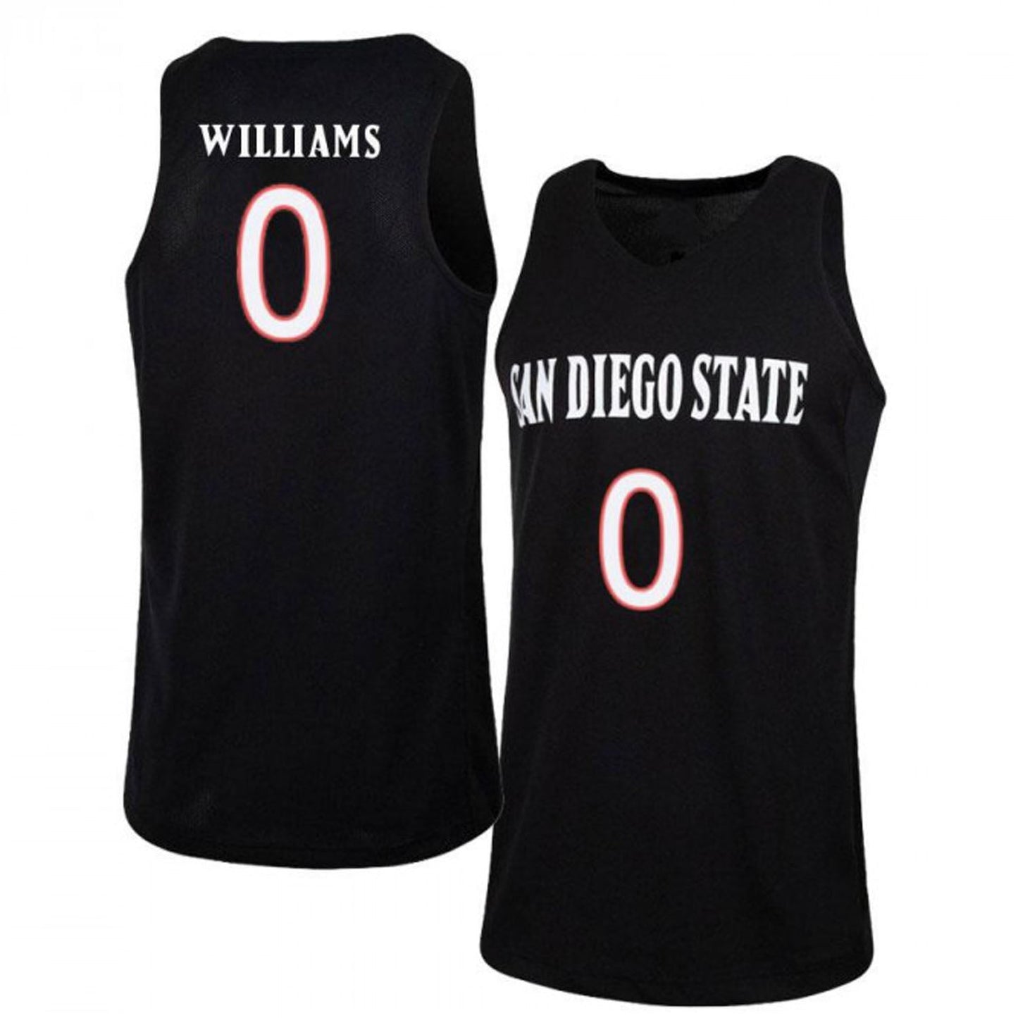NCAAB Alec Williams San Diego State Aztecs 0 Jersey