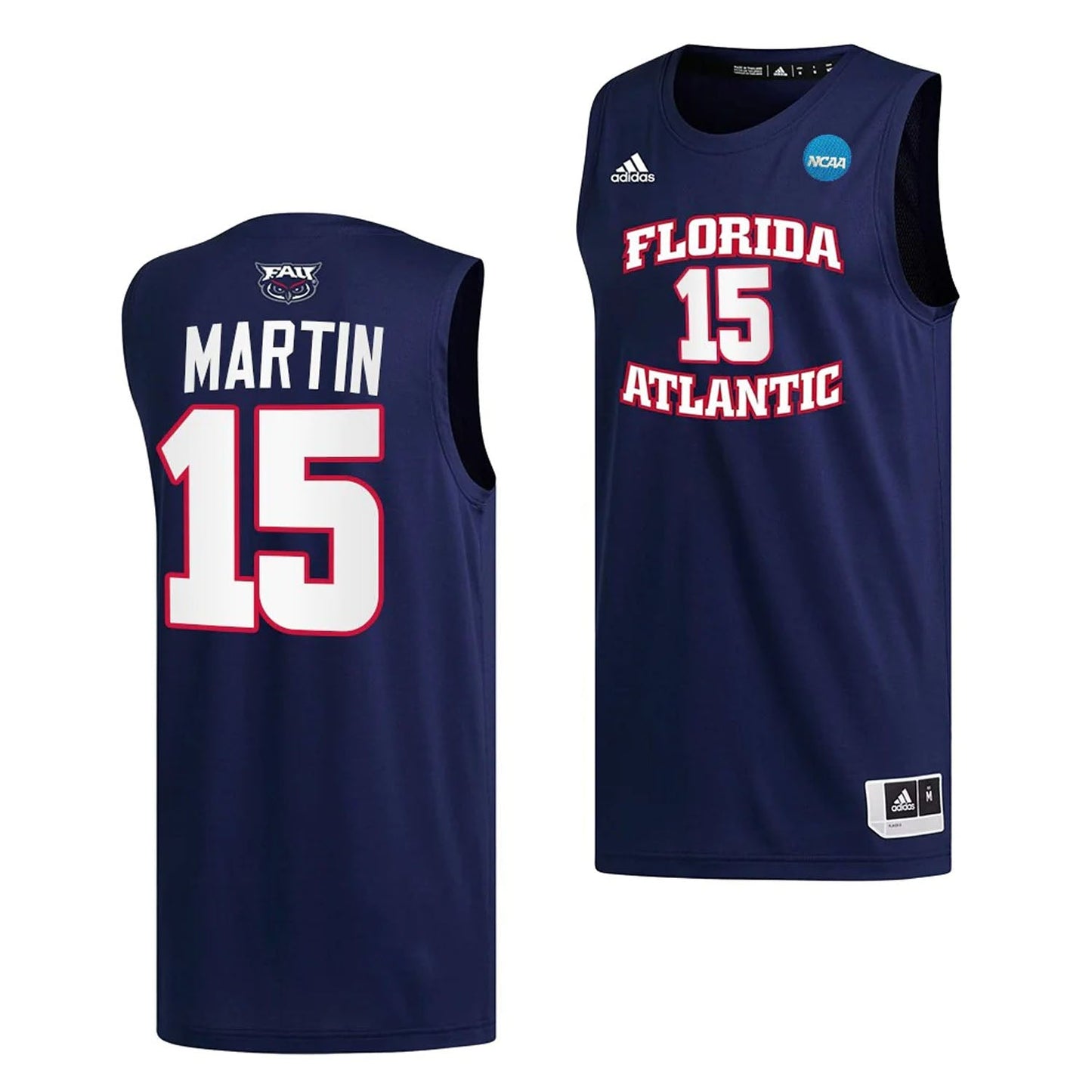 NCAAB Alijah Martin Florida Atlantic Owls 15 Jersey