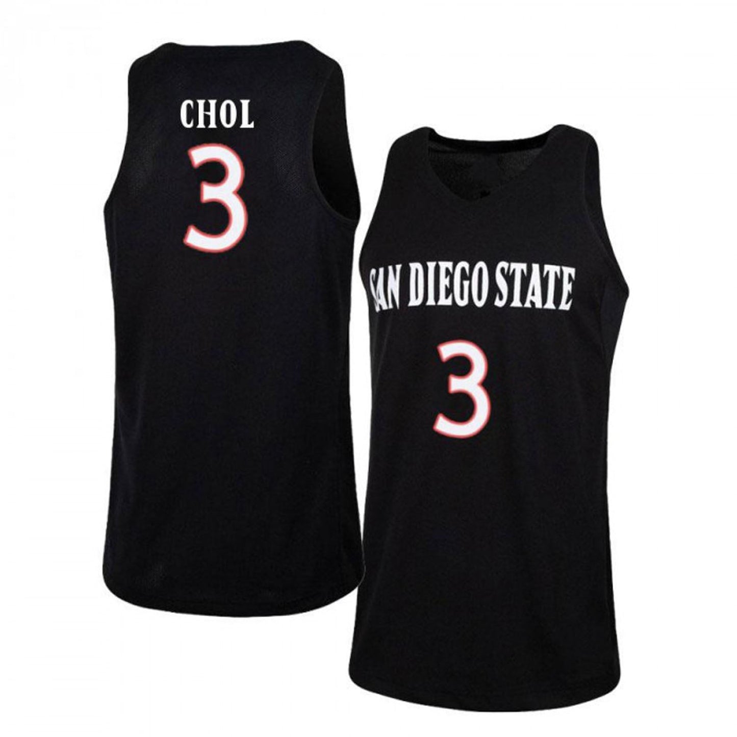 NCAAB Angelo Chol San Diego State Aztecs 3 Jersey