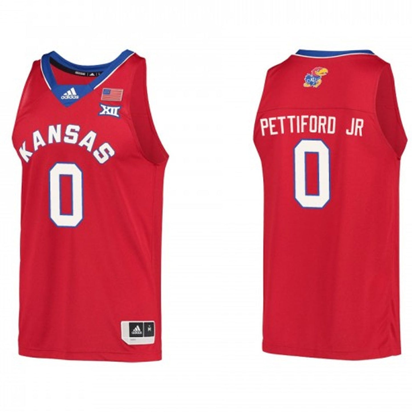 NCAAB Bobby Pettiford Jr Kansas Jayhawks 0 Jersey