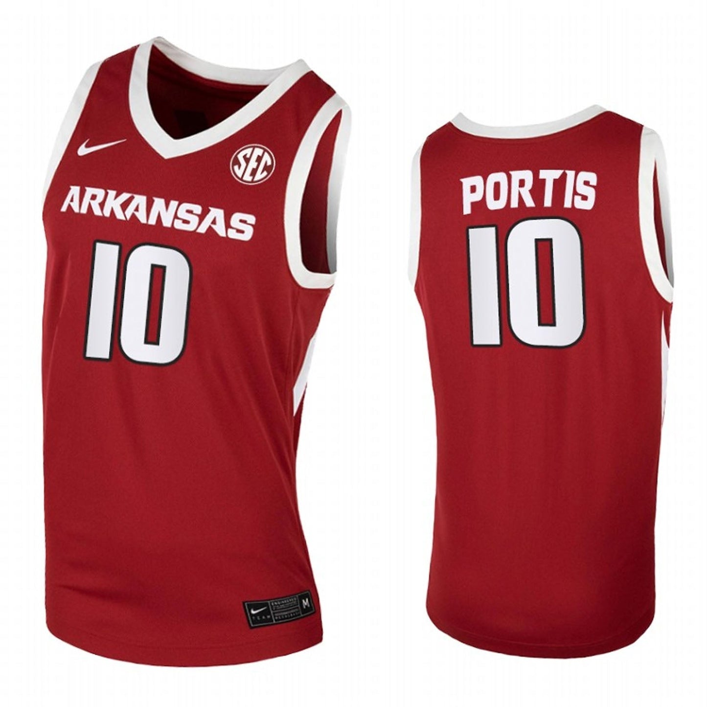 NCAAB Bobby Portis Arkansas Razorbacks Cardinal 10 Jersey