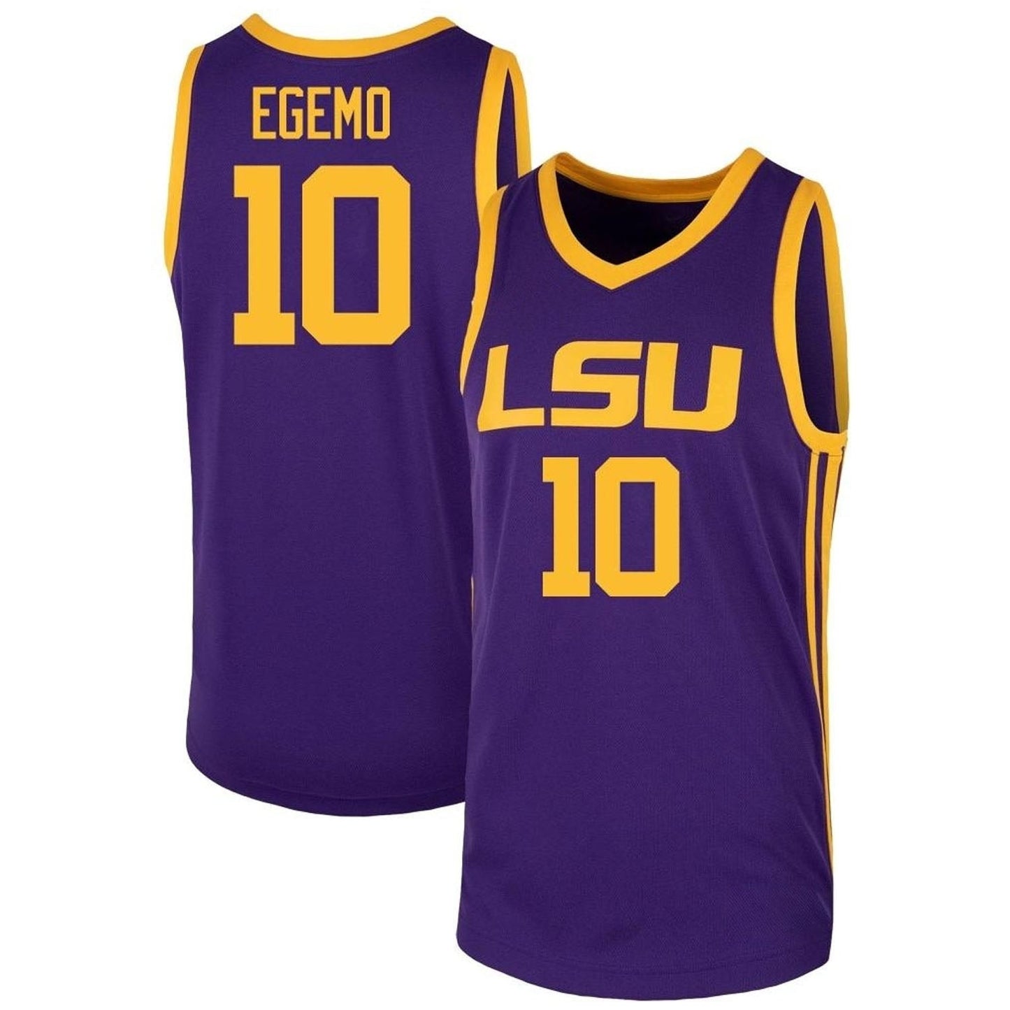 NCAAB Brandon Egemo LSU Tigers 10 Jersey