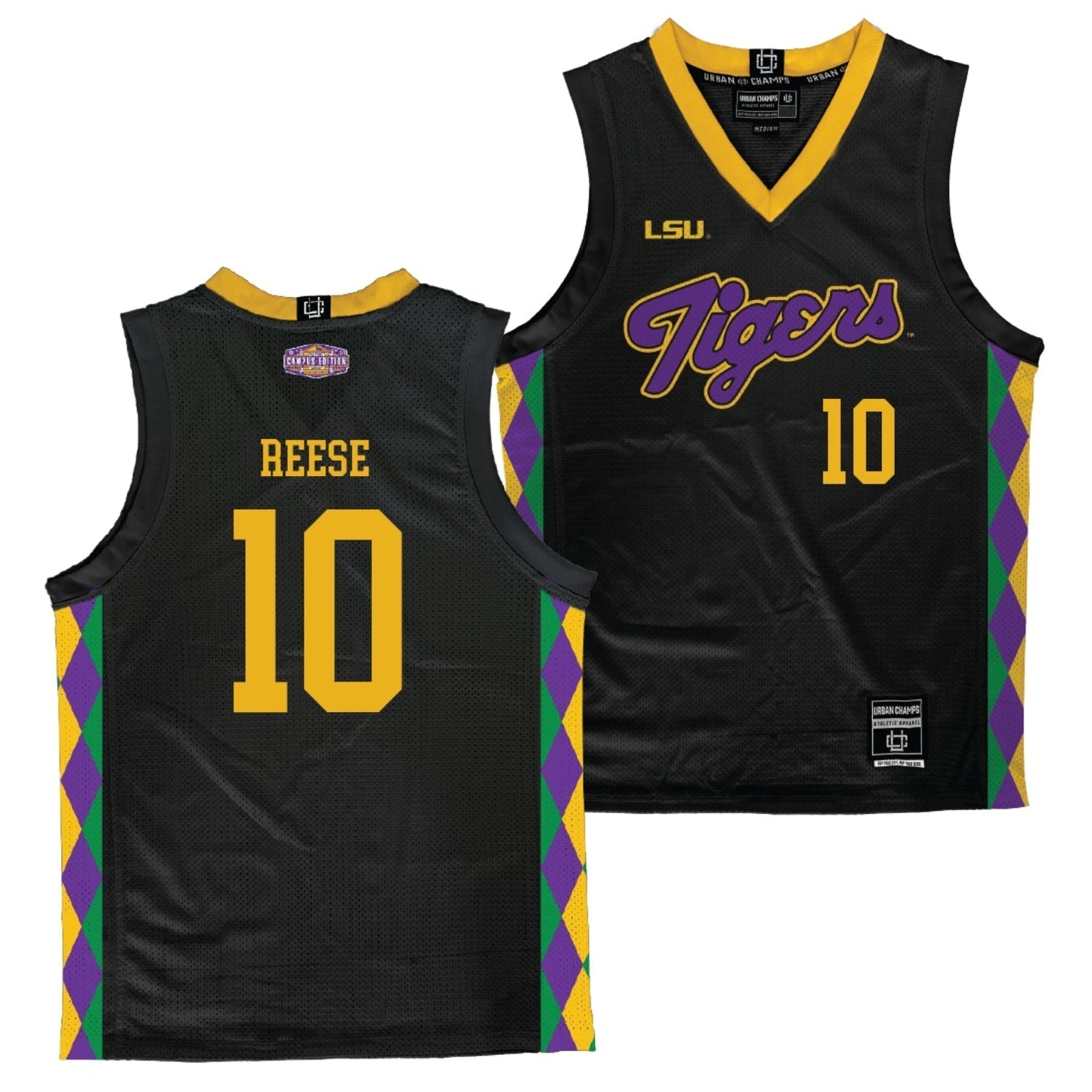 NCAAB Angel Reese Louisiana Tigers 10 Jersey