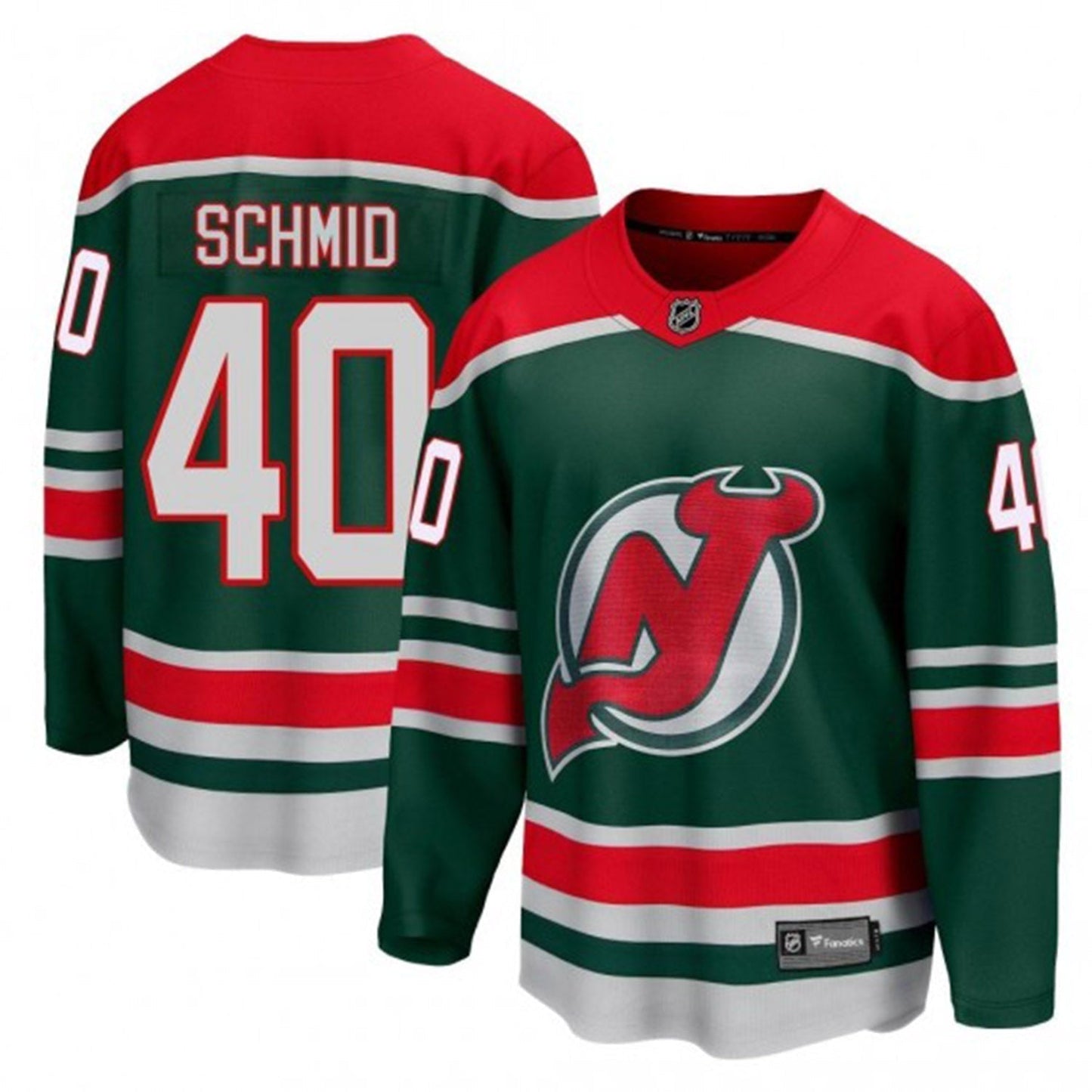 Hockey Akira Schmid New Jersey Devils 40 Jersey