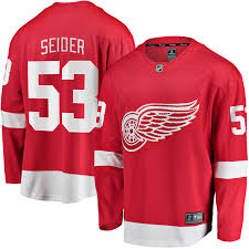 Hockey Detroit Red Wings Moritz Seider 53 Jersey