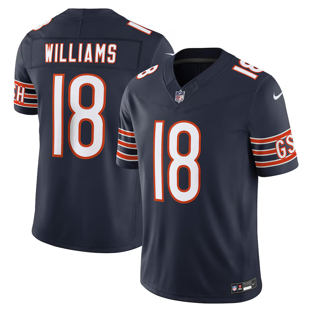 Football Chicago Bears Caleb Williams 18 Jersey
