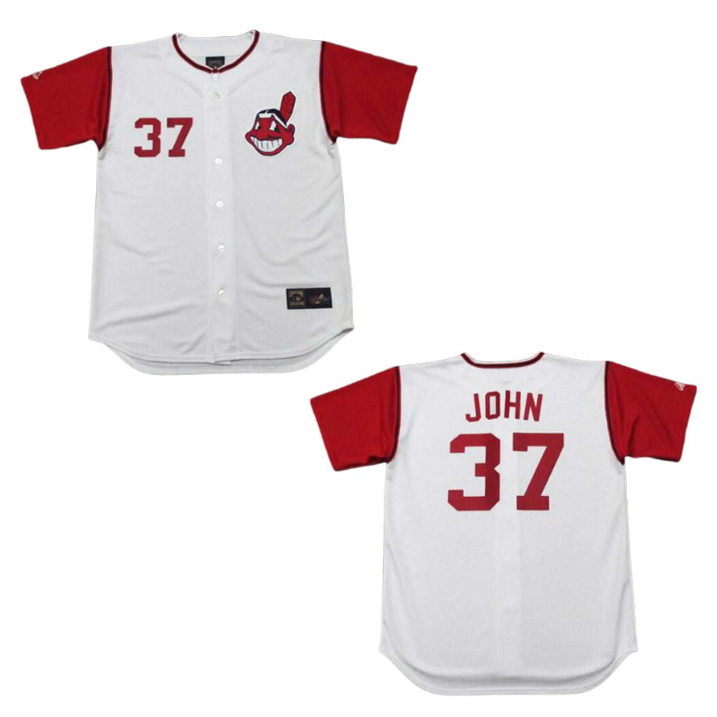 Baseball Tommy John Cleveland Indians 37 Jersey