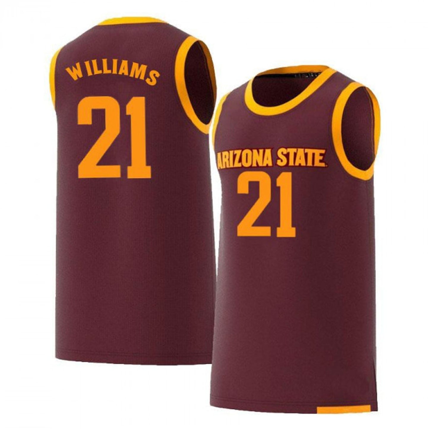 NCAAB 21 Demari Williams Arizona State Sun Devils Jersey
