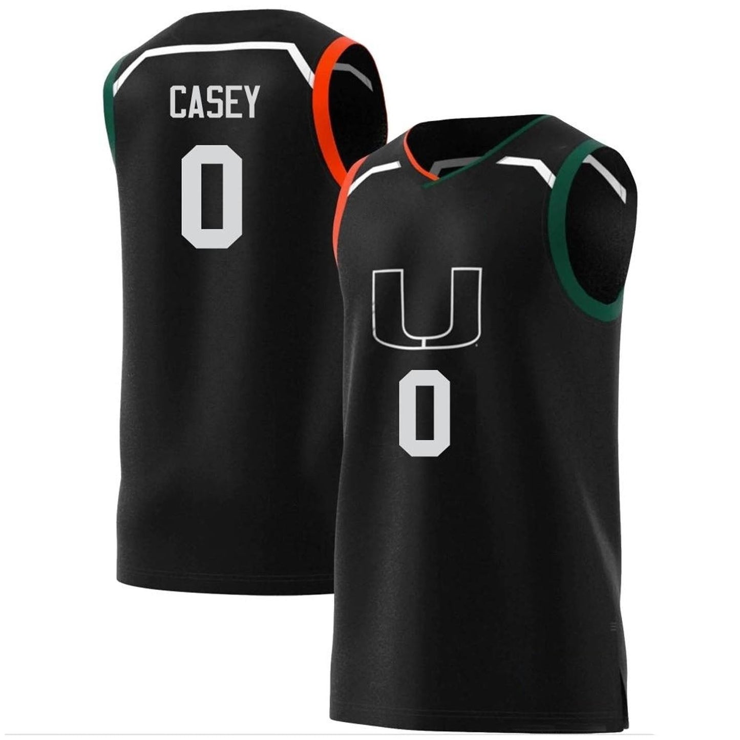 NCAAB A.J. Casey Miami Hurricanes 0 Jersey
