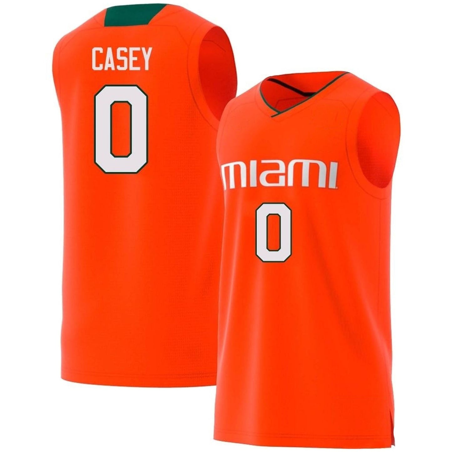 NCAAB A.J. Casey Miami Hurricanes 0 Jersey