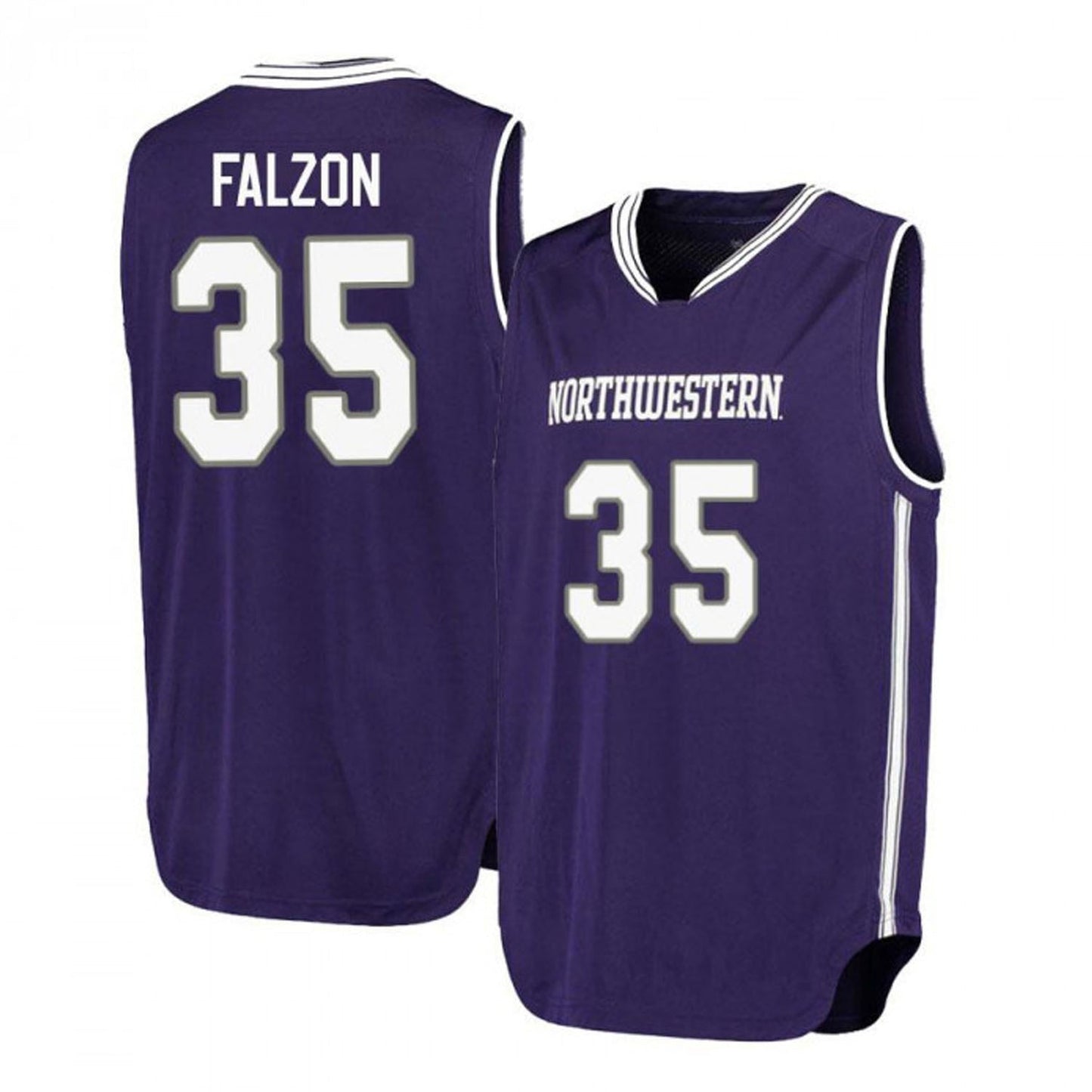 NCAAB Aaron Falzon Northwestern Wildcats 35 Jersey