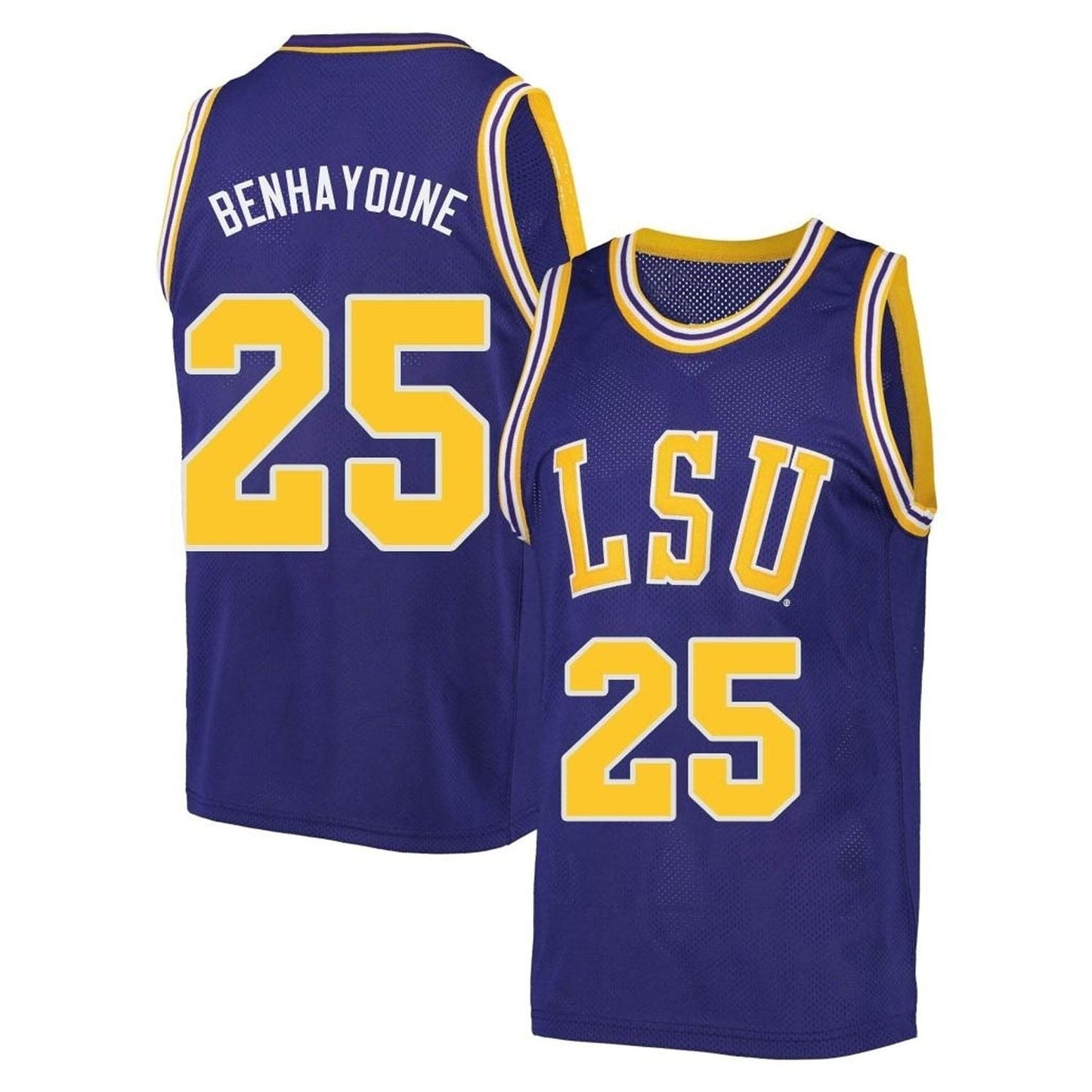 NCAAB Adam Benhayoune LSU Tigers 25 Jersey
