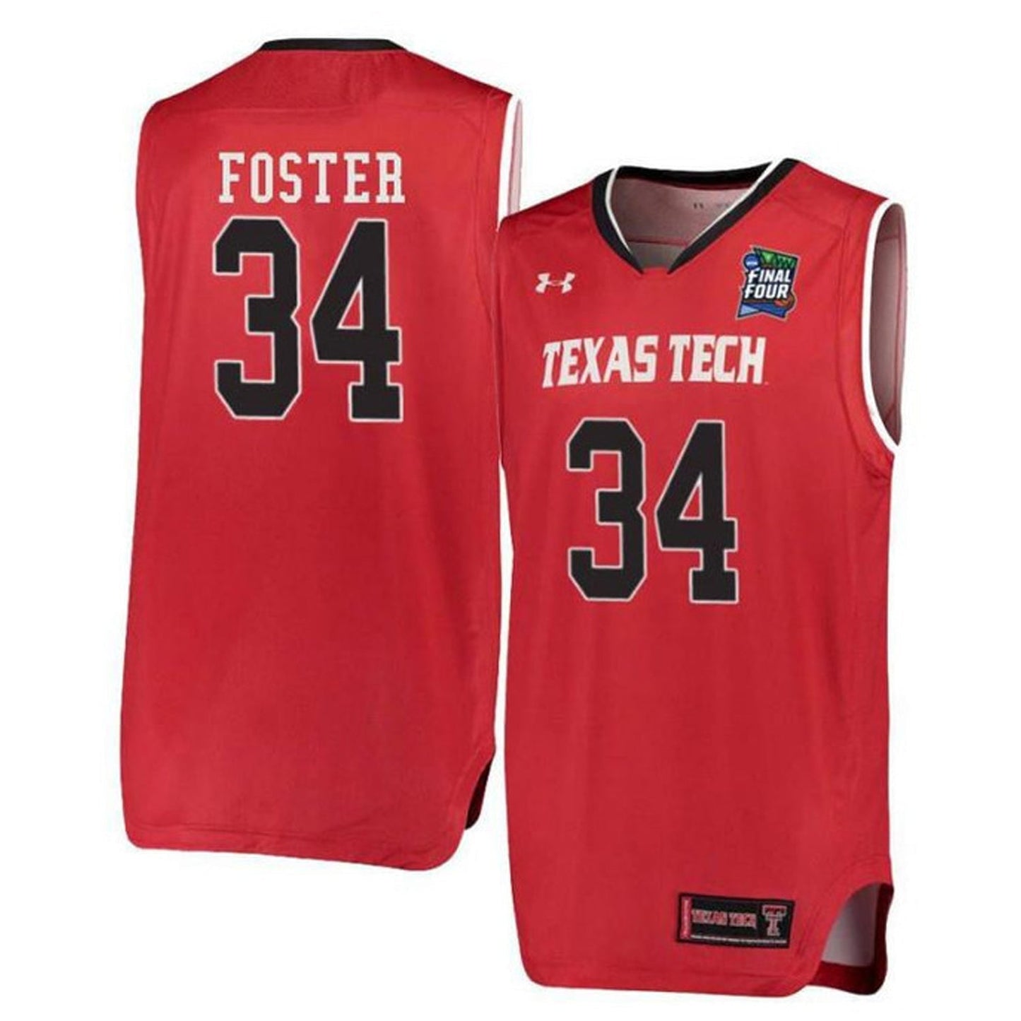 NCAAB Alex Foster Texas Tech Red Raiders 34 Jersey