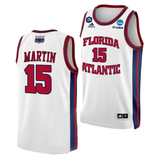 NCAAB Alijah Martin Florida Atlantic Owls 15 Jersey