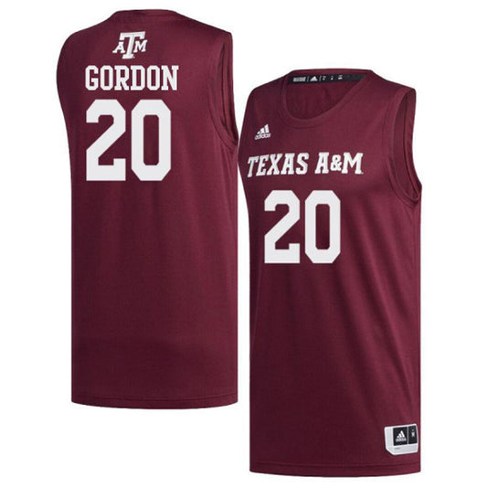 NCAAB Andre Gordon Texas A&M 20 Jersey
