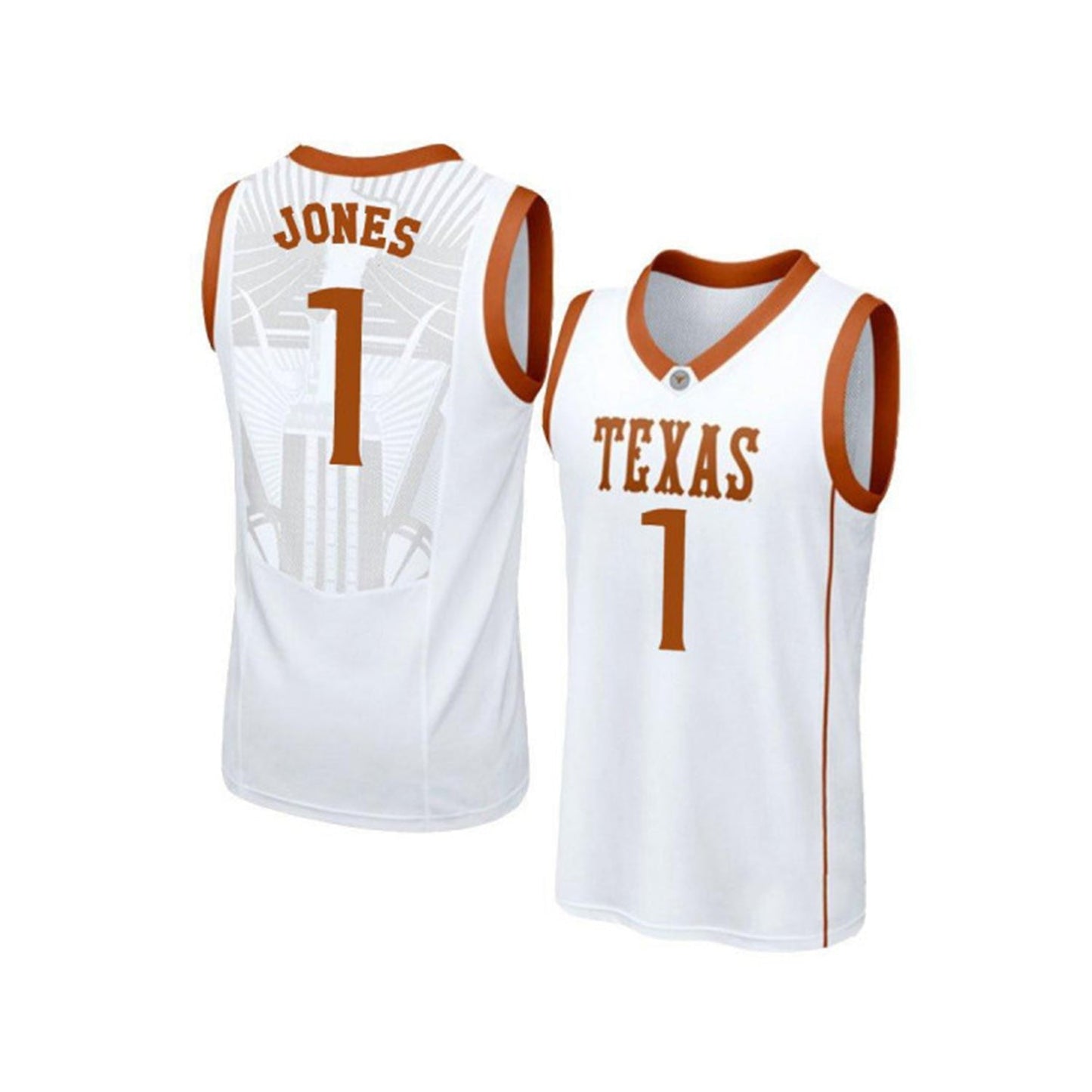 NCAAB Andrew Jones Texas Longhorns 1 Jersey