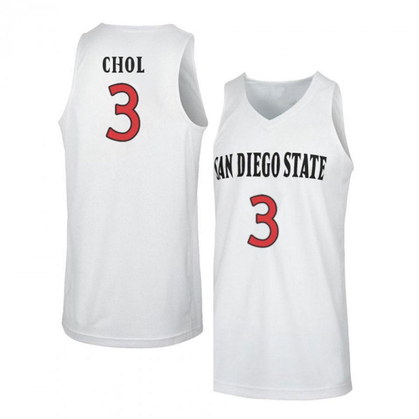 NCAAB Angelo Chol San Diego State Aztecs 3 Jersey