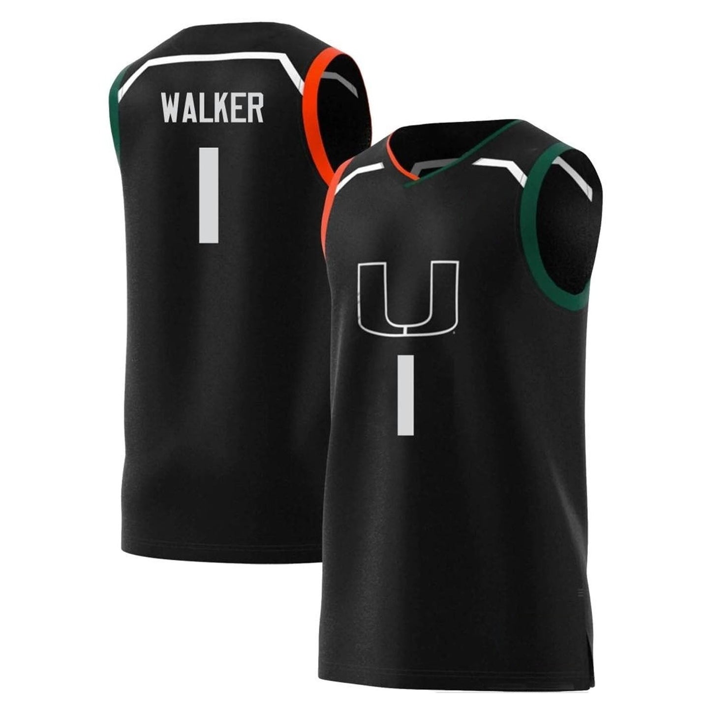 NCAAB Anthony Walker Miami Hurricanes 1 Jersey
