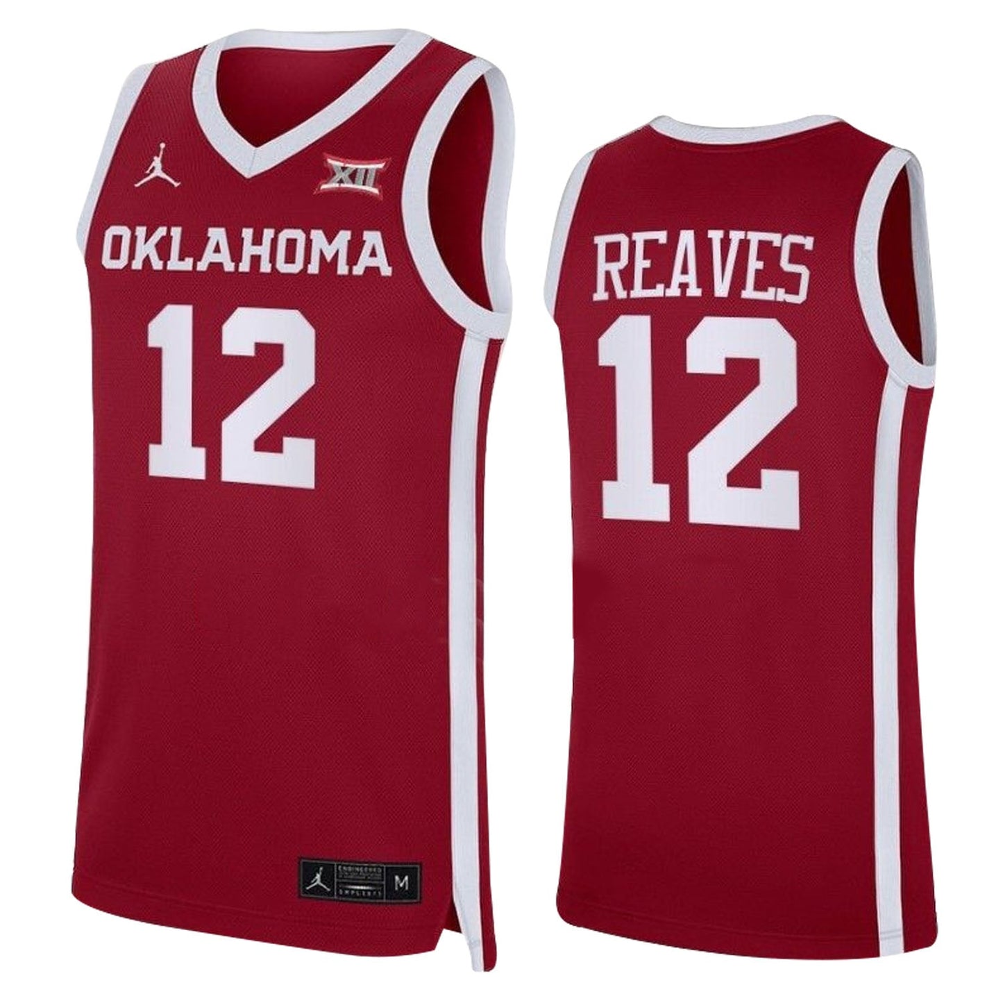 NCAAB Austin Reaves Oklahoma Sooners 12 Jersey
