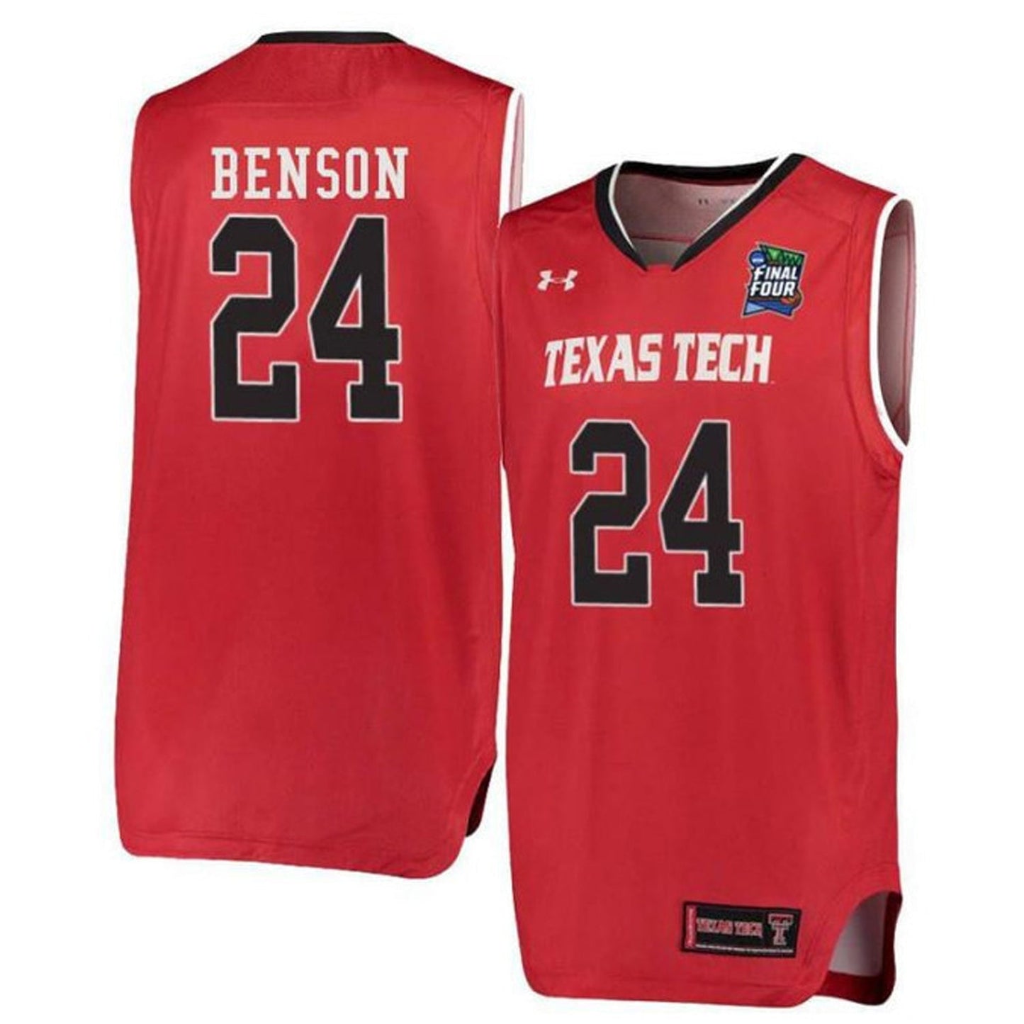NCAAB Avery Benson Texas Tech Red Raiders 24 Jersey