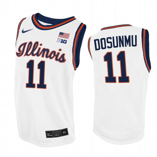 NCAAB Ayo Dosunmu Illinois Fighting Illini 11 Jersey
