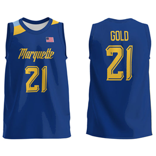 NCAAB Ben Gold Marquette Golden Eagles 21 Jersey