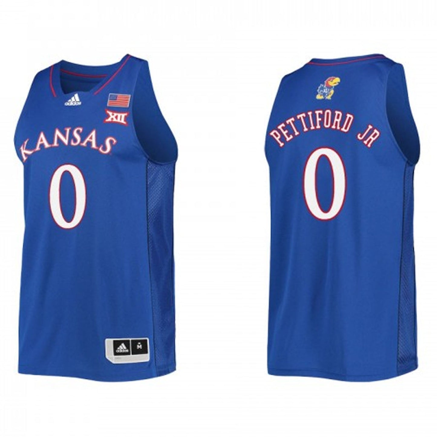 NCAAB Bobby Pettiford Jr Kansas Jayhawks 0 Jersey