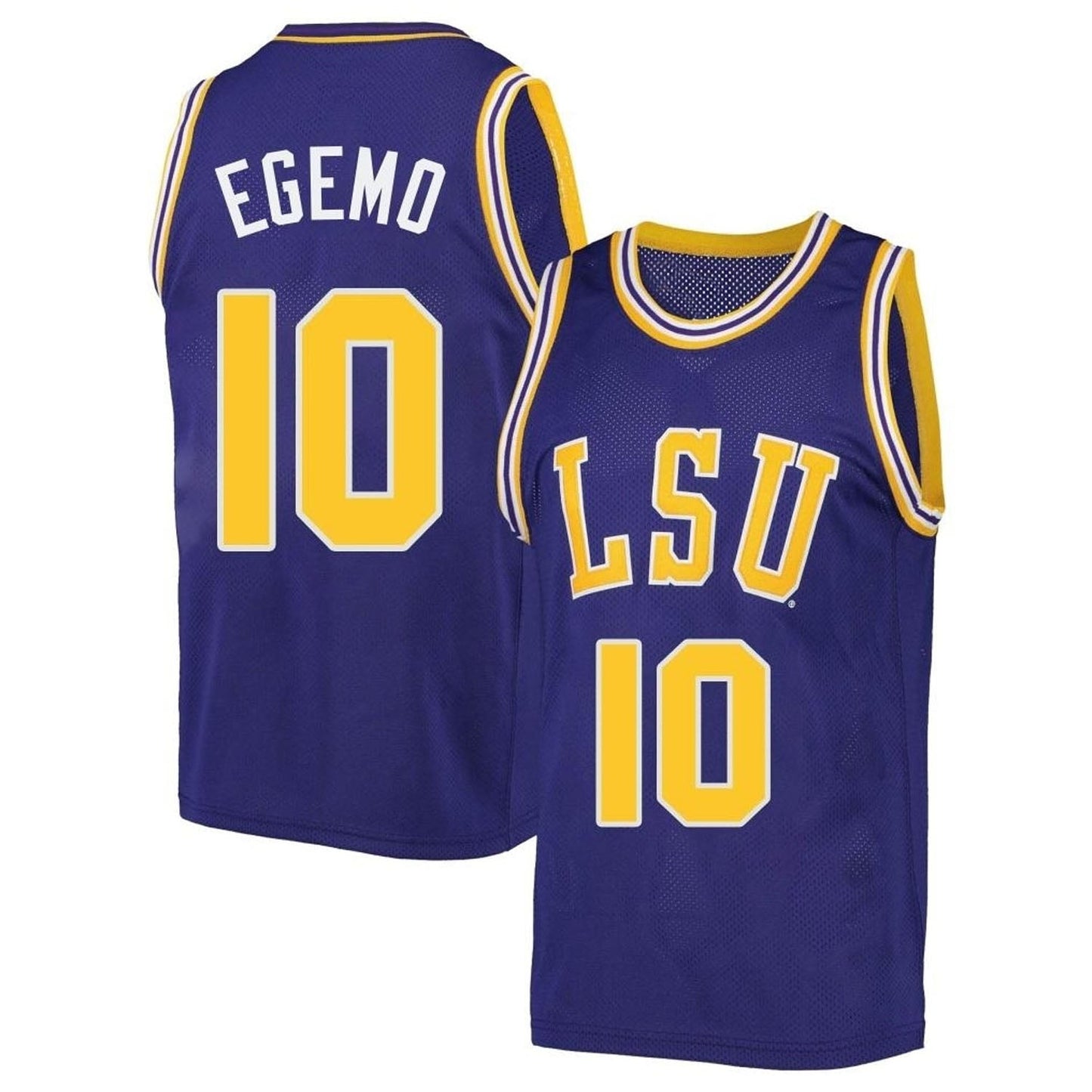 NCAAB Brandon Egemo LSU Tigers 10 Jersey