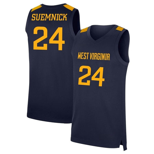 NCAAB  Patrick Suemnick West Virginia Mountaineers 24 Jersey