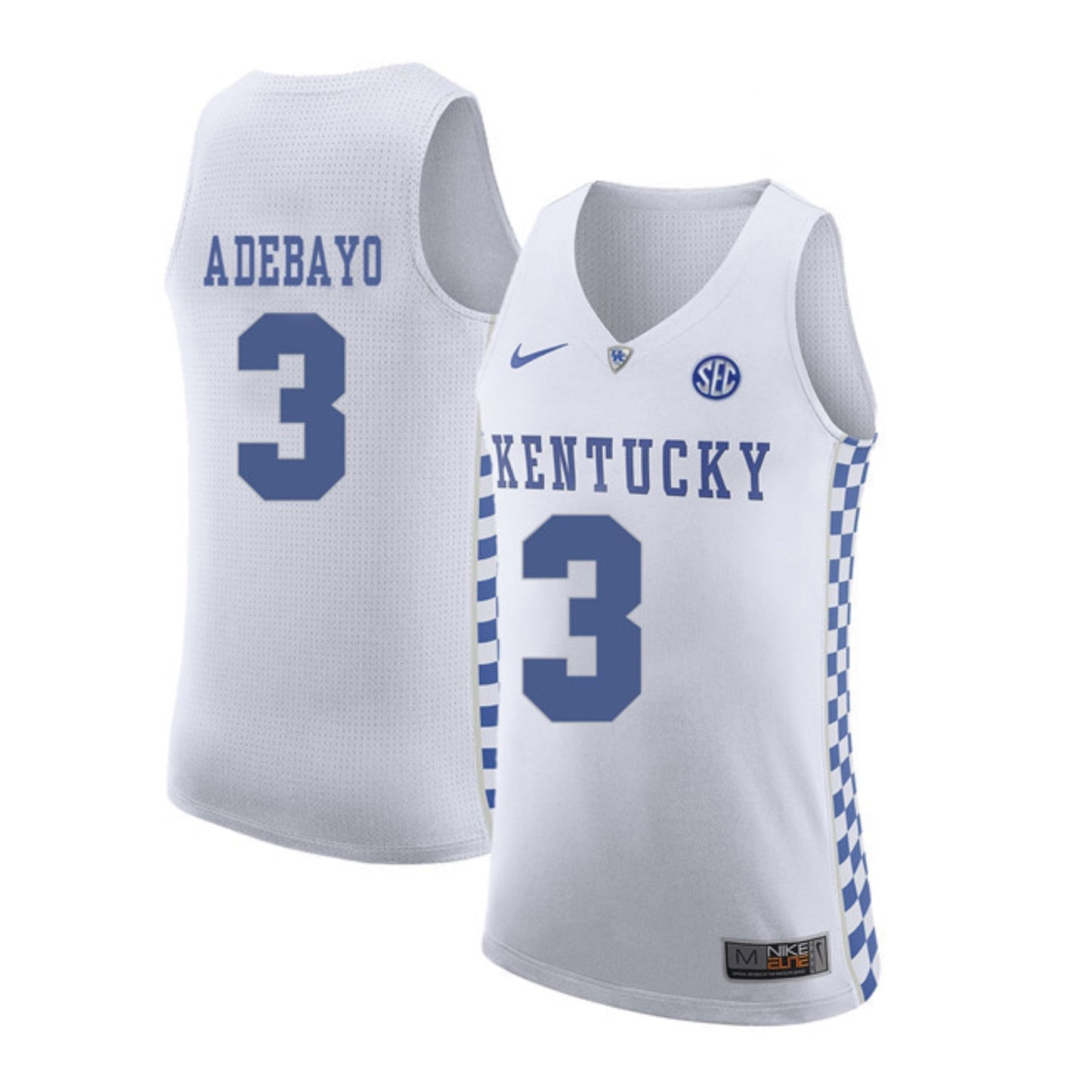 NCAAB Bam Adebayo Kentucky Wildcats 3 Jersey