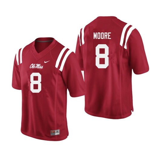 NCAAF Elijah Moore Ole Miss Rebels 8 Jersey