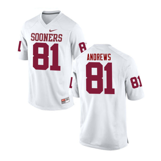 NCAAF Mark Andrews Oklahoma Sooners 81 Jersey