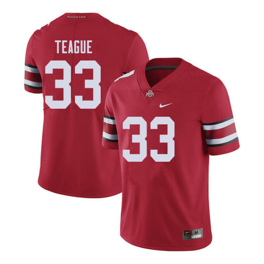 NCAAF Master Teague III Ohio State Buckeyes 33 Jersey