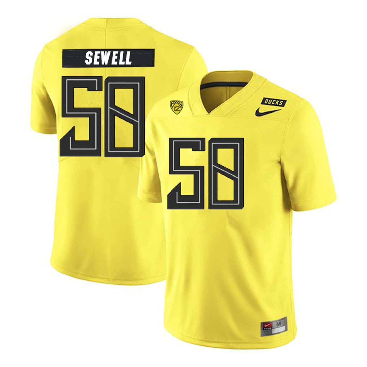 NCAAF Penei Sewell Oregon Ducks 58 Jersey