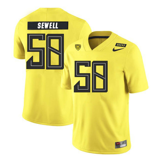 NCAAF Penei Sewell Oregon Ducks 58 Jersey
