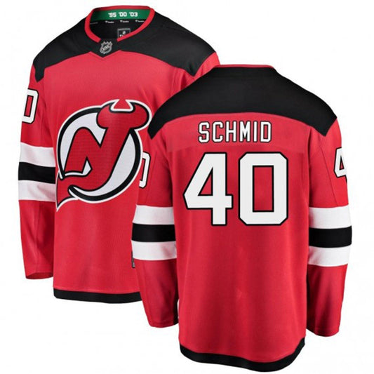 Hockey Akira Schmid New Jersey Devils 40 Jersey