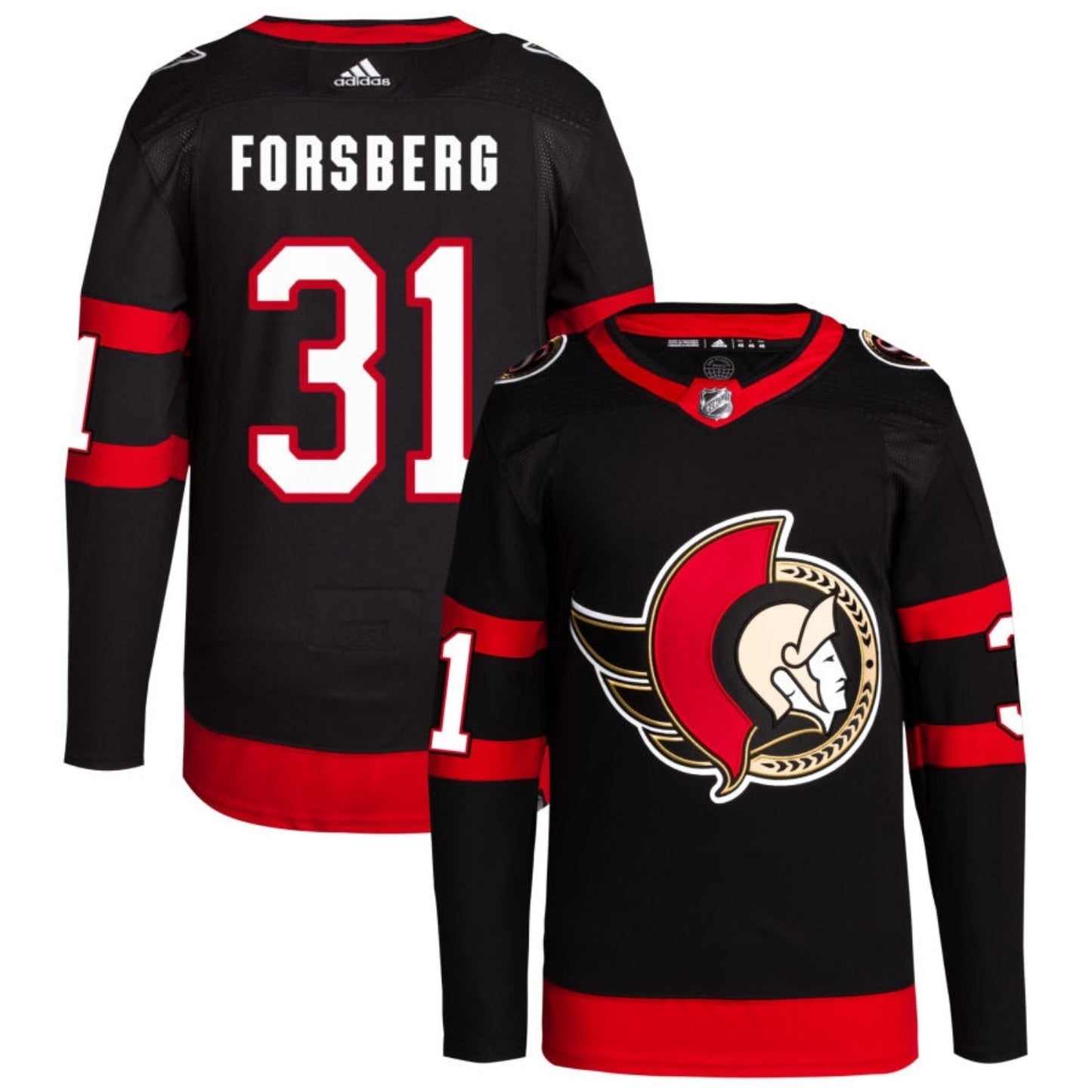 Hockey Anton Forsberg Ottawa Senators 31 Jersey