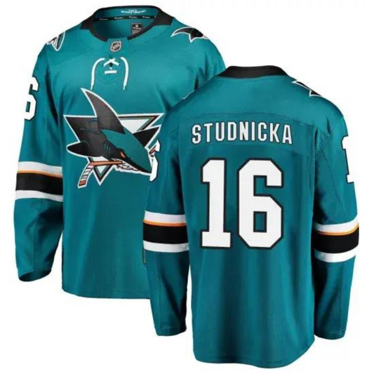 Hockey Jack Studnicka San Jose Sharks 16 Jersey