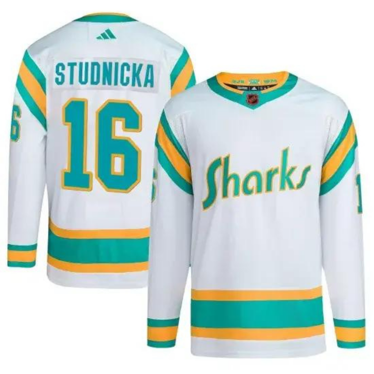 Hockey Jack Studnicka San Jose Sharks 16 Jersey