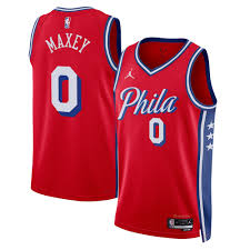 Basketball Philadelphia 76ers Tyrese Maxey 0 Jersey