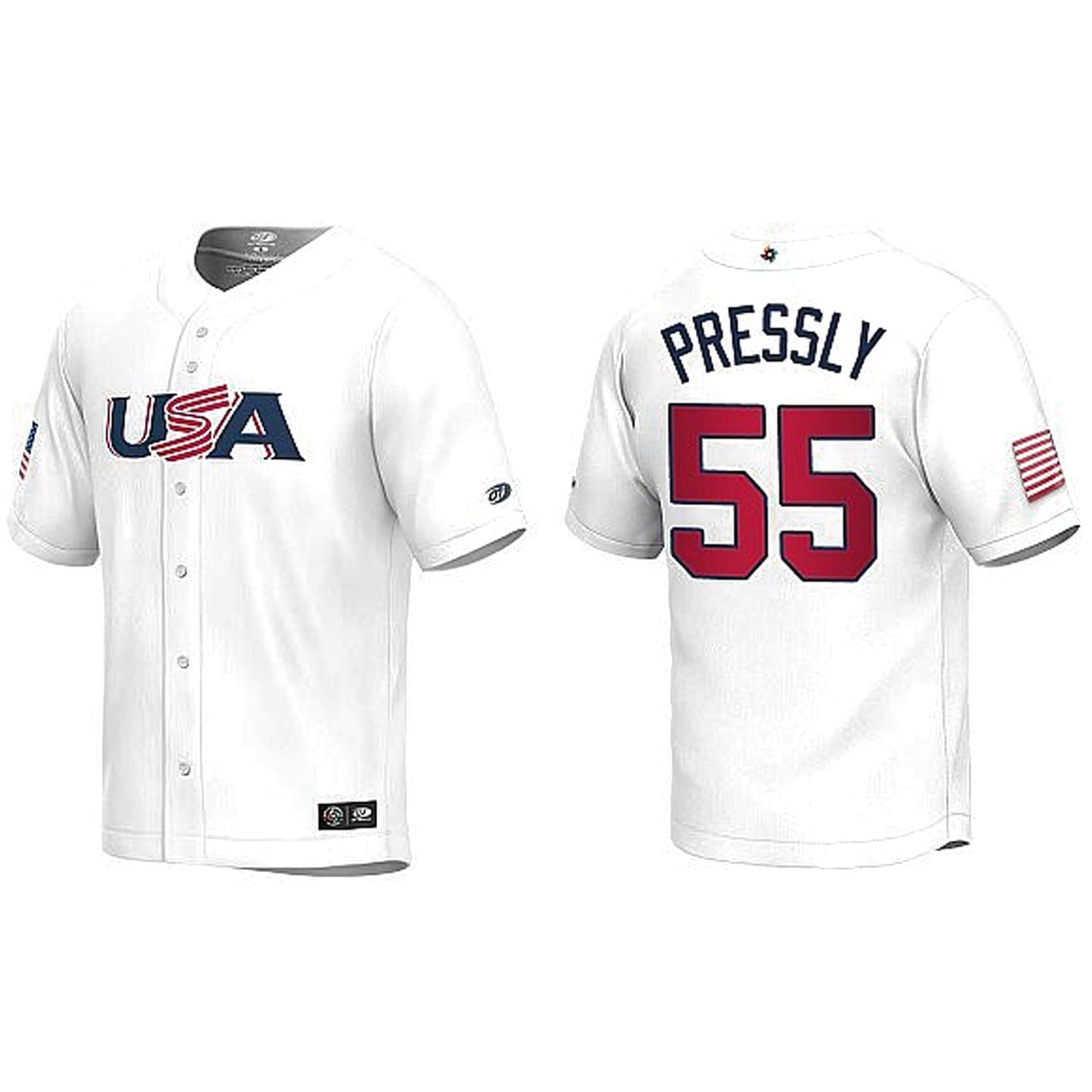 WBC Ryan Pressly USA 55 Jersey