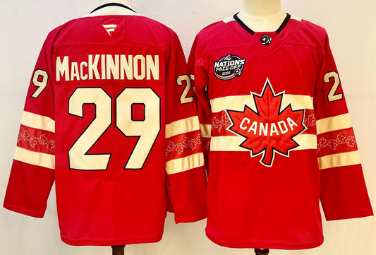 Nathan MacKinnon Canada Game 4 Nations Face-Off #29 Red