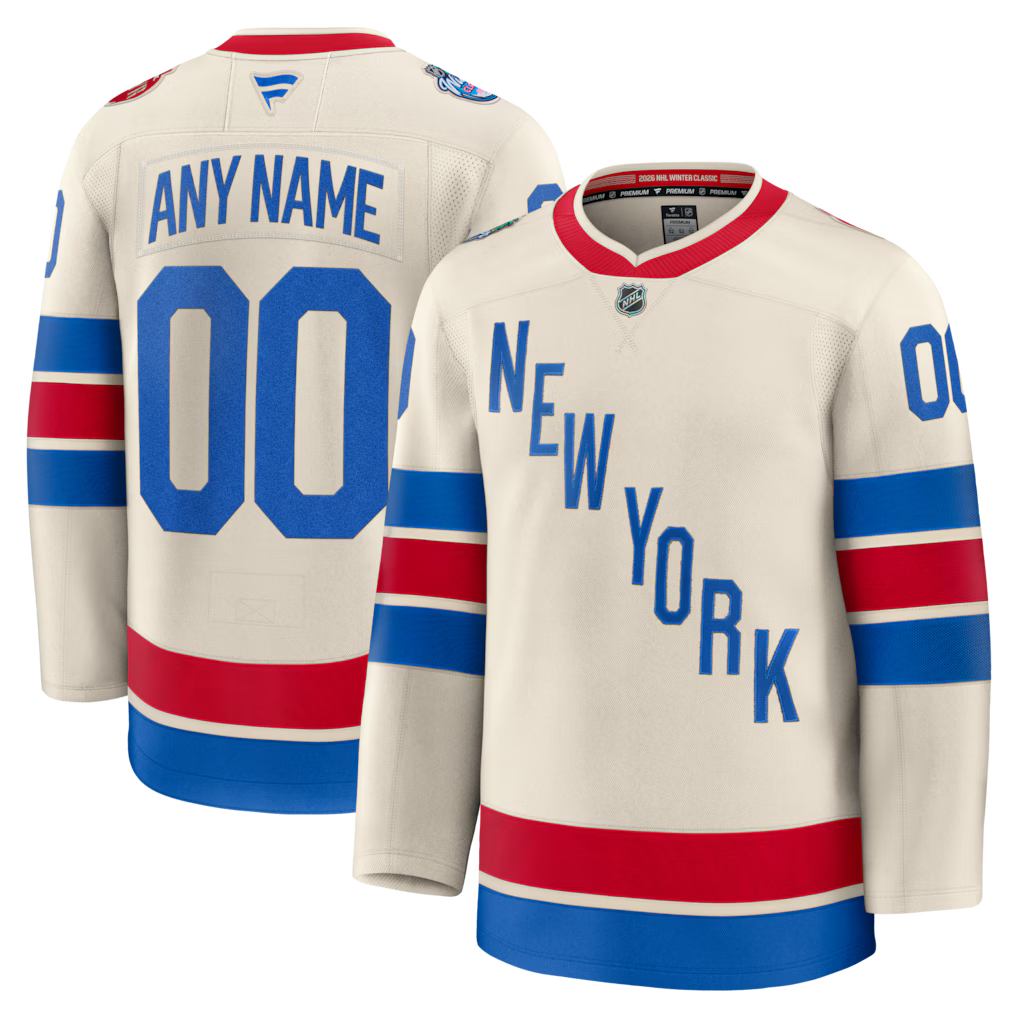 New York Rangers 2026 Winter Classic Premium Custom Jersey - Beige